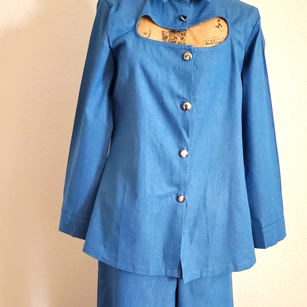 Brand New, Never Worn, Denim Pant Suit